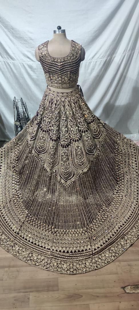 3 piece bridal Indian lehenga